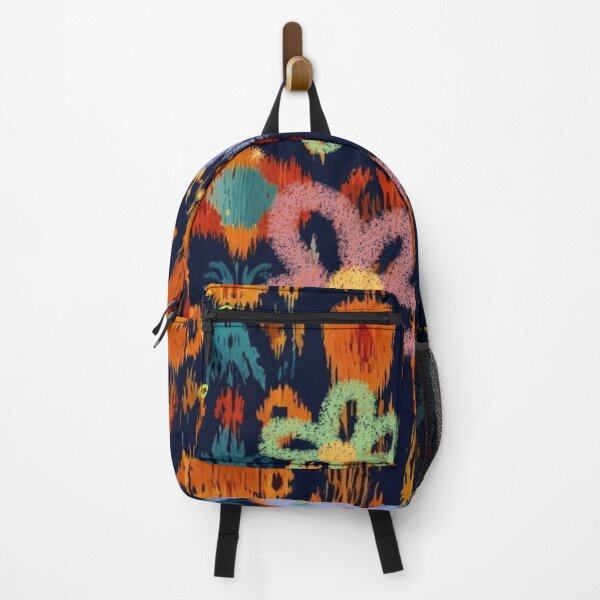 Item preview, Boho Retro Floral Pattern with Colorful Abstract Flowers and Ikat Texture designed and sold by bakosshops.