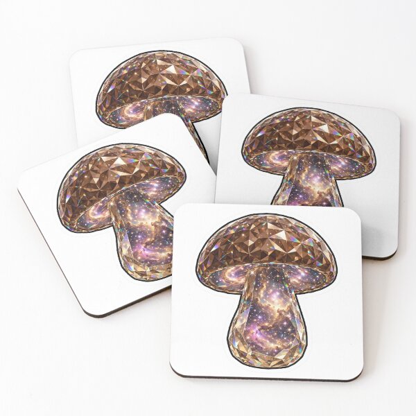 Item preview, Crystal Galaxy Porcini Mushroom Sticker - Giant Faceted Brown Bolete With Golden Nebula designed and sold by Crystal Critters .