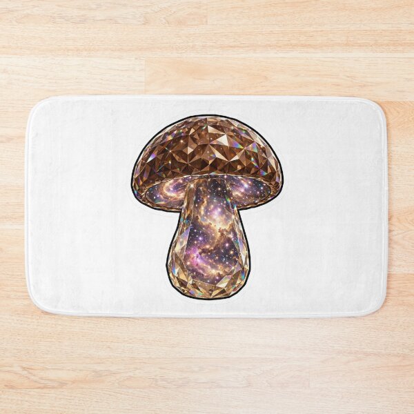 Item preview, Crystal Galaxy Porcini Mushroom Sticker - Giant Faceted Brown Bolete With Golden Nebula designed and sold by Crystal Critters .