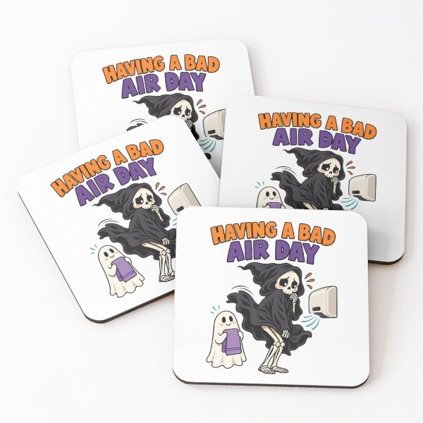 Item preview, Having a Bad Air Day Funny Grim Reaper Halloween Design. designed and sold by The-T-In-Retro.
