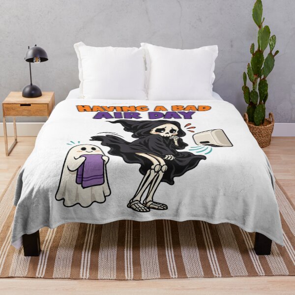 Item preview, Having a Bad Air Day Funny Grim Reaper Halloween Design. designed and sold by The-T-In-Retro.