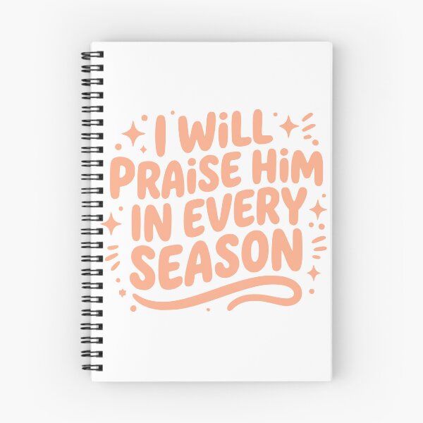Item preview, Praise Him in Every Season – Orange Christian Thanksgiving Typography designed and sold by PalleteCreation.