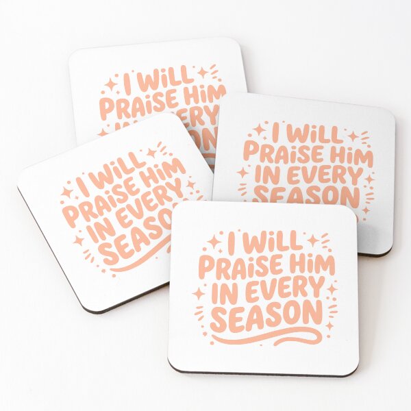 Item preview, Praise Him in Every Season – Orange Christian Thanksgiving Typography designed and sold by PalleteCreation.