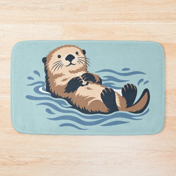 Item preview, Cute Floating Otter designed and sold by karamram.
