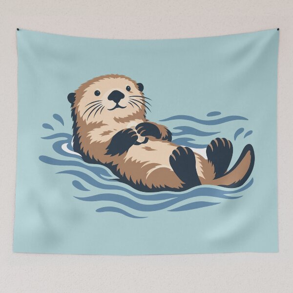 Artikelvorschau, Niedlicher schwimmender Otter entworfen und verkauft von karamram.