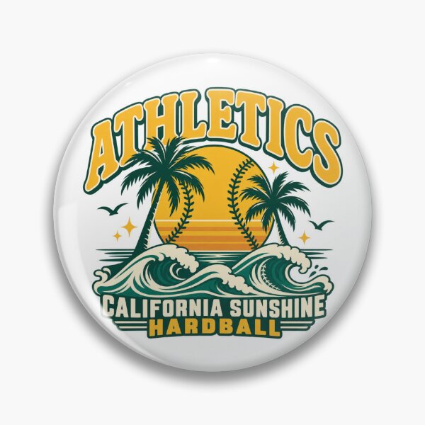 Item preview, Athletics California Sunshine Hardball Baseball Design designed and sold by Dresut.