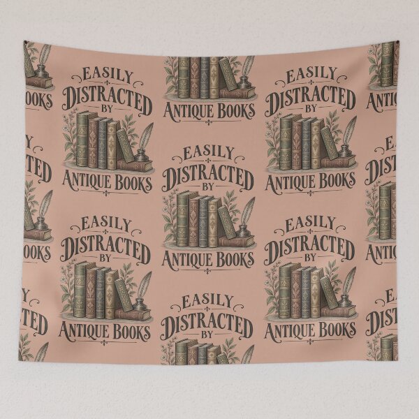 Item preview, Antiquarian Antique Book Lover Easily Distracted designed and sold by Neeshki.