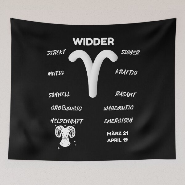 Artikelvorschau, Widder Sternzeichen Astrologie Horoskop Symbol - Classic White & Black entworfen und verkauft von ZODIARA.