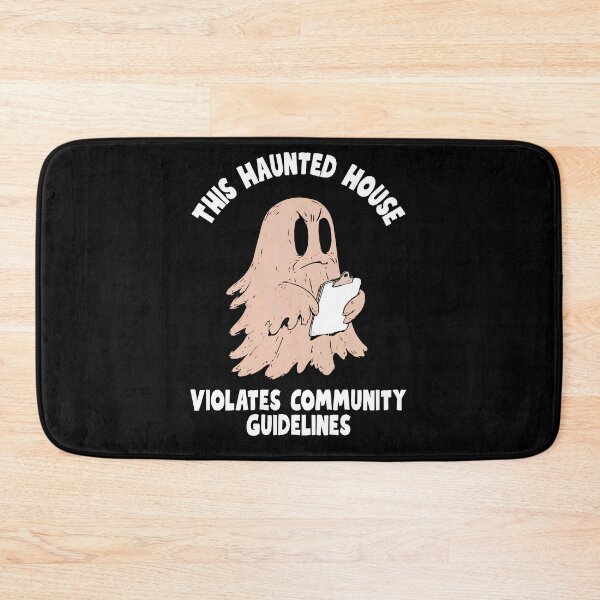 Item preview, This Haunted House Violates Community Guidelines | Funny Ghost Halloween designed and sold by kuwagatamushi.
