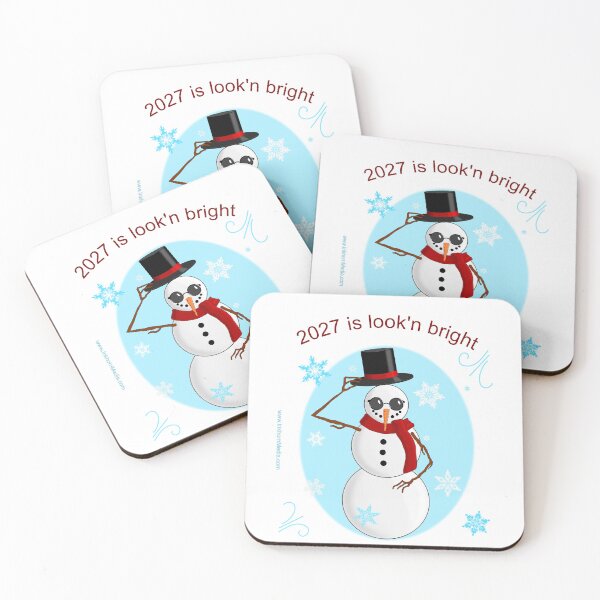 Item preview, Snowman with Sunglasses 2027 is looking bright designed and sold by Inkhornmedia.