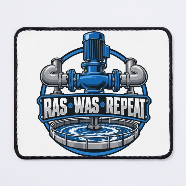 Item preview, RAS WAS Repeat Wastewater Operator Activated Sludge Treatment Plant Shirt designed and sold by VK Innovations.