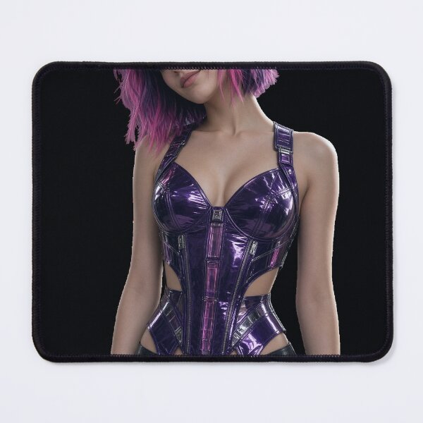 Item preview, Cyber Psi Mystic Girl in Purple Techwear designed and sold by EvolutionMerch.