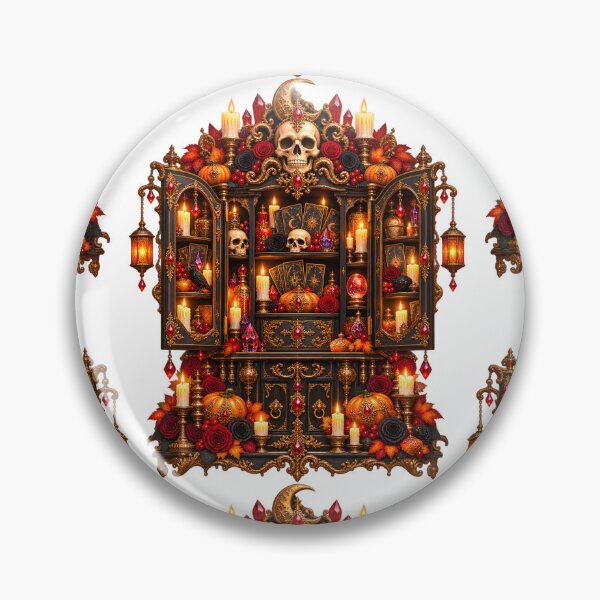 Item preview, Gilded Skull Fortune Cabinet – Gothic Halloween designed and sold by Clothes With Smiling Animals Walt Gral.