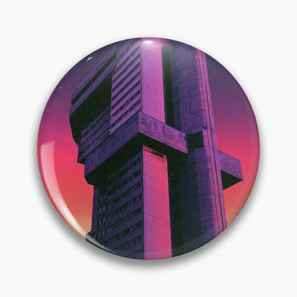 Item preview, Belgrade Genex Tower - Brutalist Beauty Synthwave designed and sold by PiotroInk.