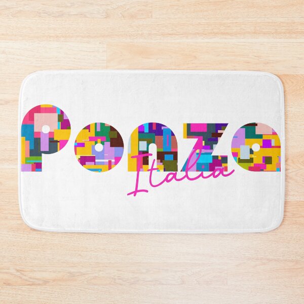 Item preview, Ponza, Subiaco, Italy, Italia, colorful typography design for travellers designed and sold by Wanderful-roads.