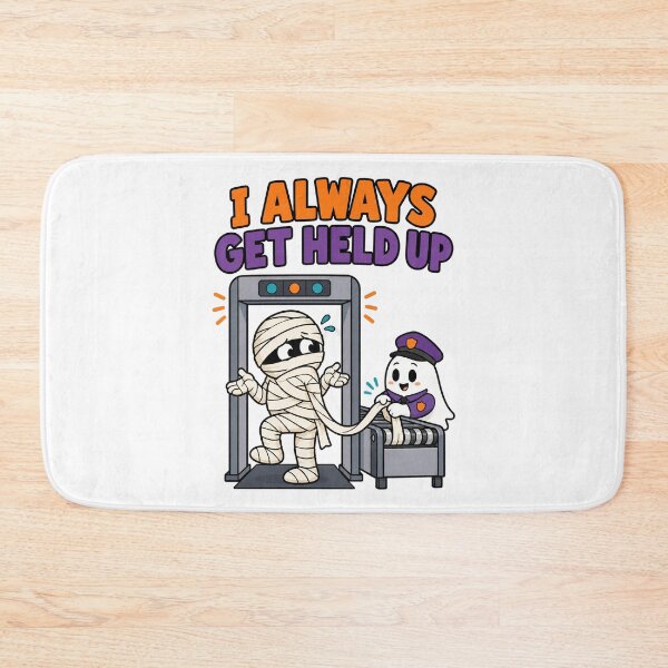 Item preview, I Always Get Held Up Funny Mummy Airport Halloween Design. designed and sold by The-T-In-Retro.