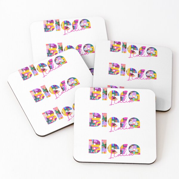 Item preview, blera, Italy, Italia, colorful typography design for travellers designed and sold by Wanderful-roads.