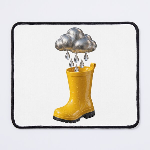 Aperçu de l'œuvre Rain Cloud in a Yellow Boot créée et vendue par TrendTribeTP.