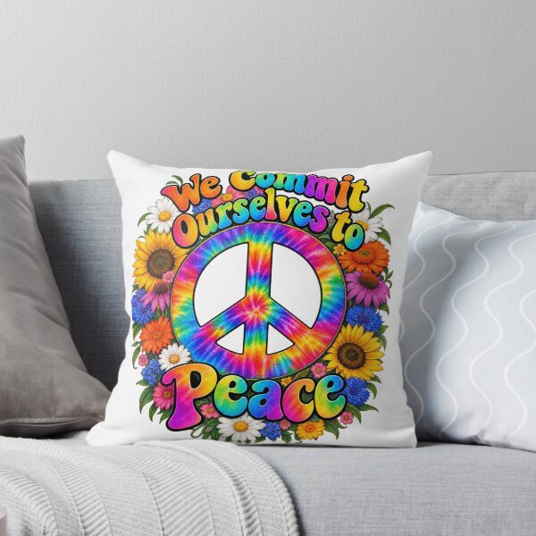 Item preview, We Commit Ourselves to Peace Colorful Peace Sign designed and sold by Witch Joseph.
