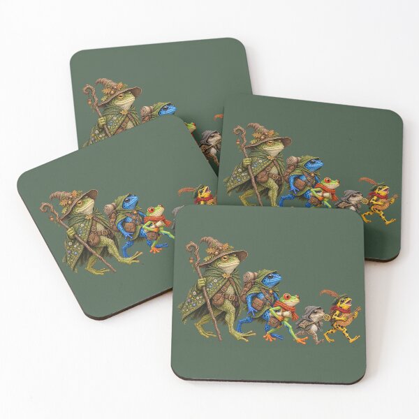 Item preview, Fantasy Frog Adventurer Party | Wizard Bard Ranger Graphic designed and sold by Escape The Reality.