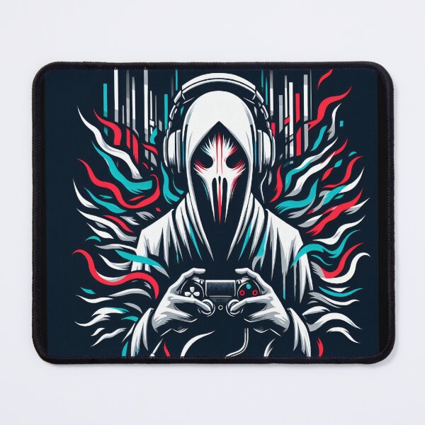 Item preview, Cyberpunk Gamer Skull Hooded DJ Gaming Art designed and sold by Mechanical-Artt.