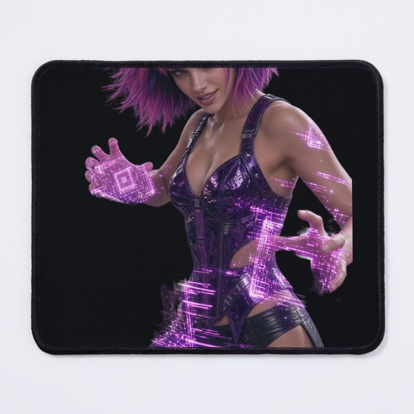 Item preview, Cyber Psi Mystic Girl in Purple Techwear tir2 designed and sold by EvolutionMerch.