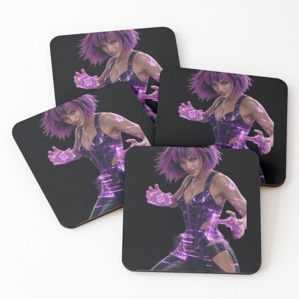 Item preview, Cyber Psi Mystic Girl in Purple Techwear tir2 designed and sold by EvolutionMerch.