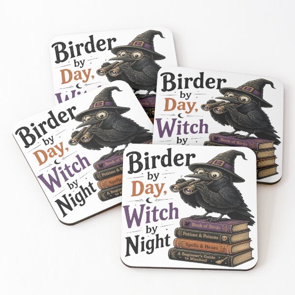 Item preview, Birder By Day Witch By Night Crow Bird Watching designed and sold by GlaSher.
