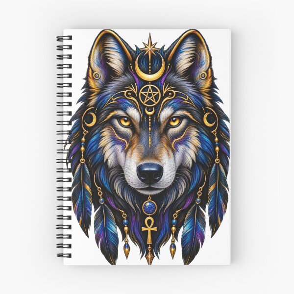 Item preview, Mystic Wolf Spirit Celestial Moon and Pentacle designed and sold by Witch Joseph.