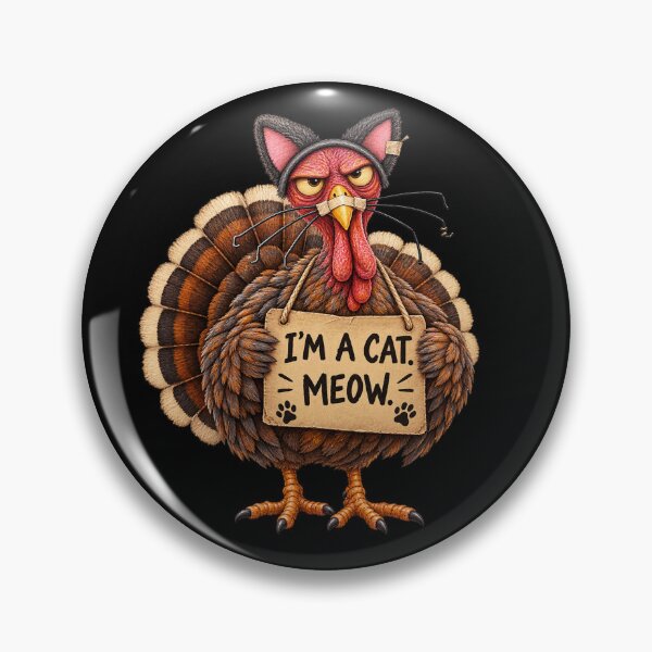Artikelvorschau, Ich bin eine Katze. Miau. – Lustige Truthahn-Thanksgiving-Szene entworfen und verkauft von Scarlett-Goods.