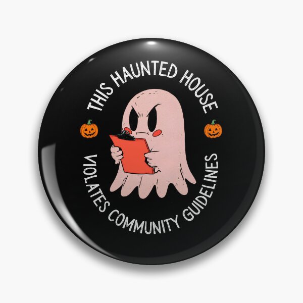 Item preview, This Haunted House Violates Community Guidelines | Cute Funny Ghost Halloween designed and sold by kuwagatamushi.