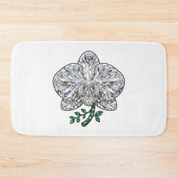 Item preview, Clear Emerald Orchid Crystal Sticker - Bicolor Diamond Bloom designed and sold by Crystal Critters .