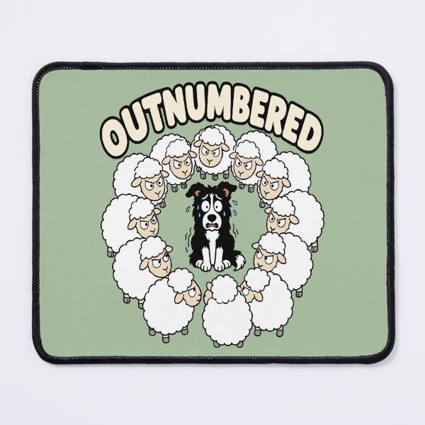 Item preview, Outnumbered - Overwhelmed Border Collie designed and sold by Regal Rev.