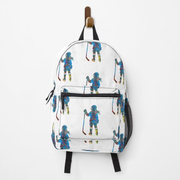 Item preview, Little Girl Ice Hockey Player Watercolor Art designed and sold by Liededrom..