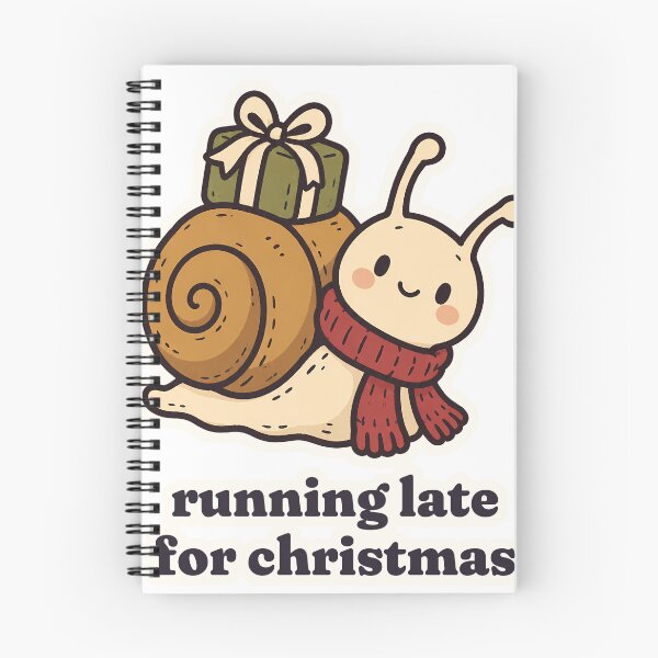 Item preview, Cute Christmas Snail Running Late for the Holidays designed and sold by OuqCreations.