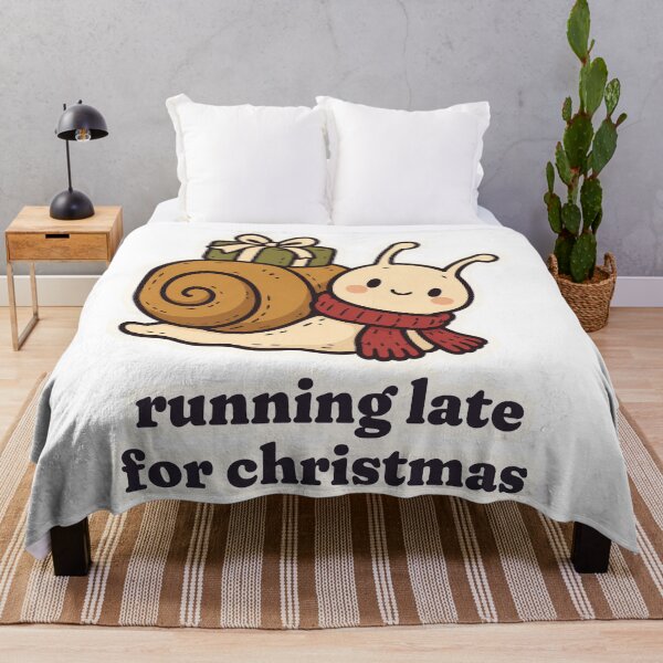 Item preview, Cute Christmas Snail Running Late for the Holidays designed and sold by OuqCreations.