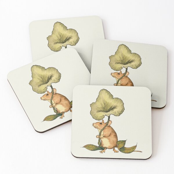 Artikelvorschau, Illustration einer Landmaus mit Blatt entworfen und verkauft von JoyfulWhimsy.