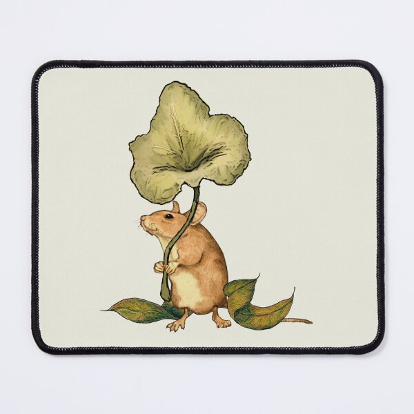 Item preview, Country Mouse Toting Leaf Illustration designed and sold by JoyfulWhimsy.
