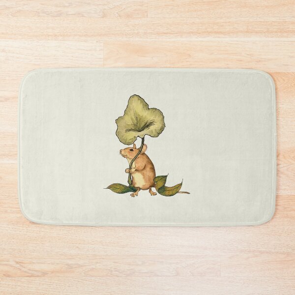 Item preview, Country Mouse Toting Leaf Illustration designed and sold by JoyfulWhimsy.