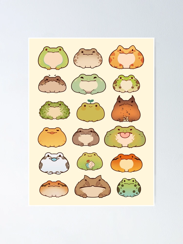 Thumbnail 1 of 3, Poster, frogs designed and sold by Rihnlin.