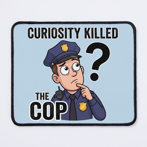 Item preview, Curiosity Killed the Cop – Funny Police Parody Design 6 designed and sold by WordPlayStudio.