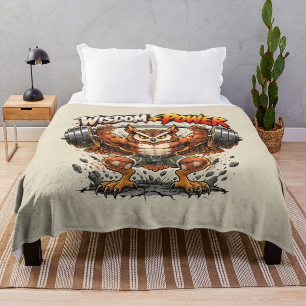 Item preview, Wisdom and Power – Weightlifting Owl designed and sold by AwesomeBeyondLimits.