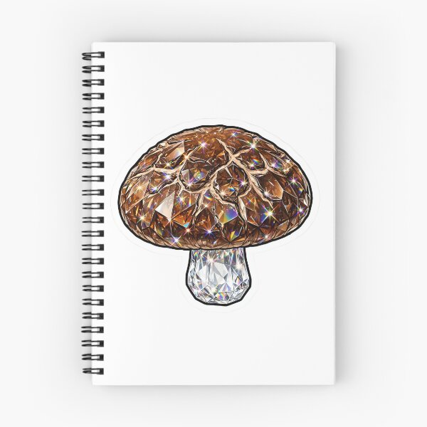 Item preview, Shiitake Mushroom Crystal Sticker - Bronze Cracked Cap And Clear Diamond Stem designed and sold by Crystal Critters .