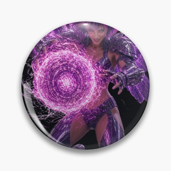 Item preview, Cyber Psi Mystic Girl in Purple Techwear designed and sold by EvolutionMerch.