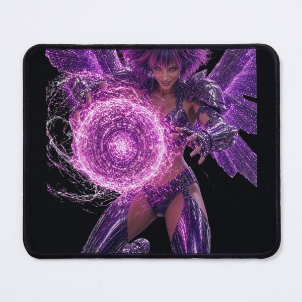 Item preview, Cyber Psi Mystic Girl in Purple Techwear designed and sold by EvolutionMerch.