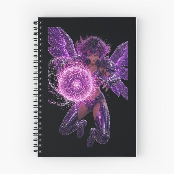Item preview, Cyber Psi Mystic Girl in Purple Techwear designed and sold by EvolutionMerch.