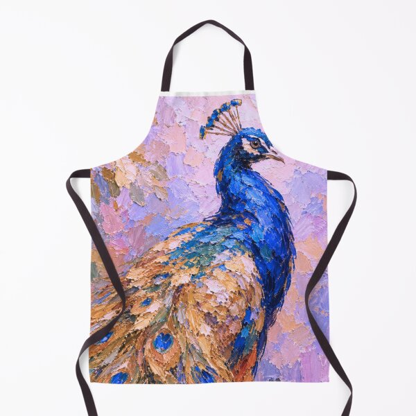 Item preview, Peacock Impasto Painting | Vibrant Textured Bird Art designed and sold by Paper&Palette.