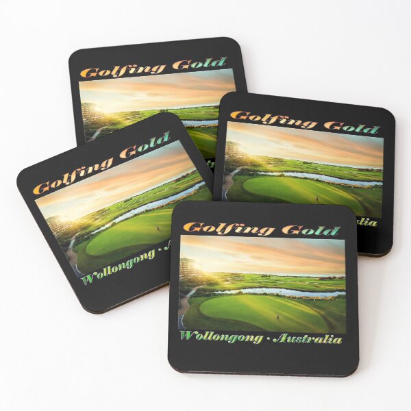 Item preview, Golfing Gold (on black) designed and sold by Ray's Photos & Art.