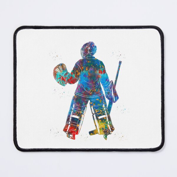 Item preview, Ice Hockey Goalie Watercolor Art designed and sold by Liededrom..