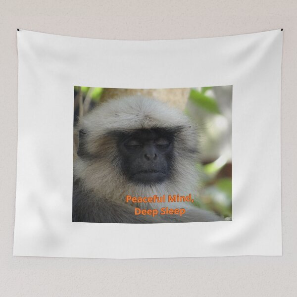 Item preview, Peaceful Mind Deep Sleep - Sleeping Langur Monkey designed and sold by Deepsleepstudio.
